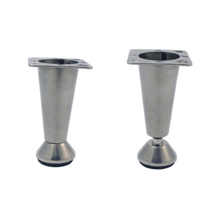 Πόδι κωνικό 80mm με ρέγουλα νίκελ σατινέ