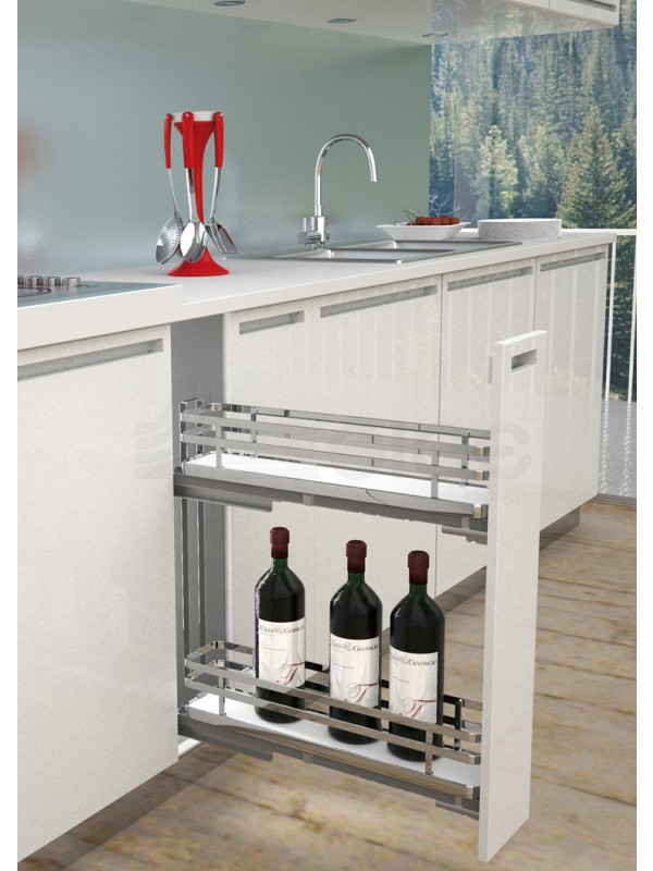 67329 Μπουκαλοθήκη SIGE Infinity Plus K15 με λευκό πάτο μελαμίνης