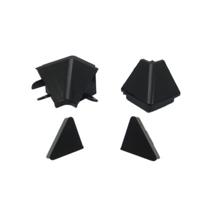 KIT ΓΩΝΙΕΣ andamp; ΤΕΡΜΑΤΑ ΓΙΑ ΑΡΜΟΚΑΛΥΠΤΡΟ ΙΣΙΟ ART12 1.5X1.5cm ΜΑΥΡΟ