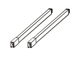 Τετράγωνη ντίζα 500mm γκρι για συρτάρι ΗΕ