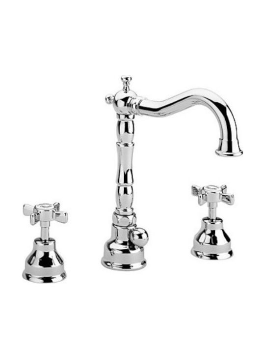 812-100 Μπαταρία Νιπτήρα Ρετρό Chrome 812-100