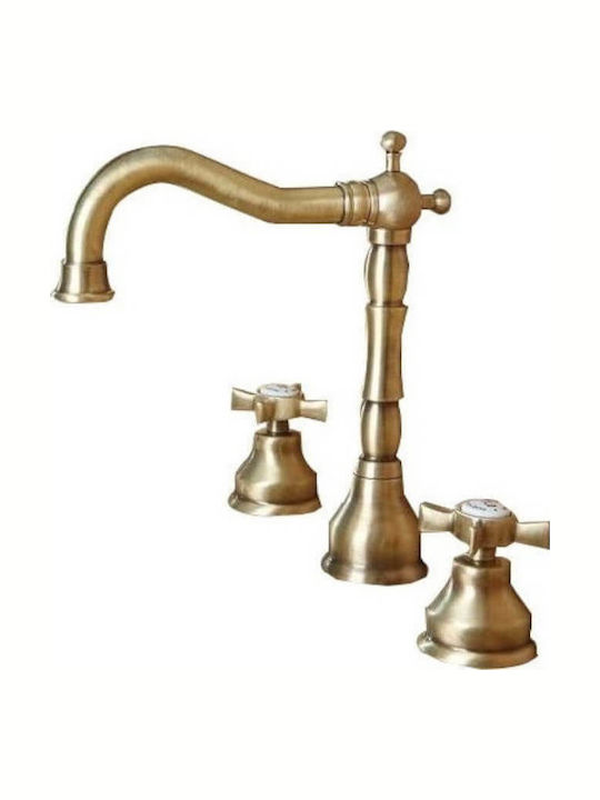 812-220 Μπαταρία Νιπτήρα Ρετρό Μπρονζέ 812-220