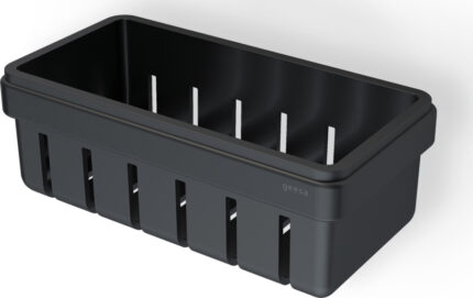 Σπογγοθήκη - Μπουκαλοθήκη με αφαιρούμενο καλάθι 21 x 10,8 x 7,5 εκ. Black matt 8801-400