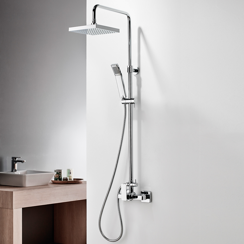 PROD_52924DET0_1 Μπαταρία ντους 2 εξόδων με κολώνα Quadra 144065 chrome