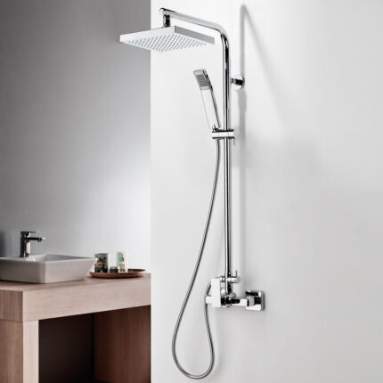 Μπαταρία ντους 2 εξόδων με κολώνα Quadra 144066 chrome