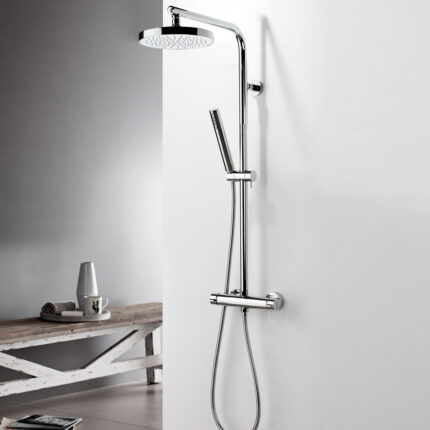 Μπαταρία ντους 2 εξόδων με κολώνα Slim 712066