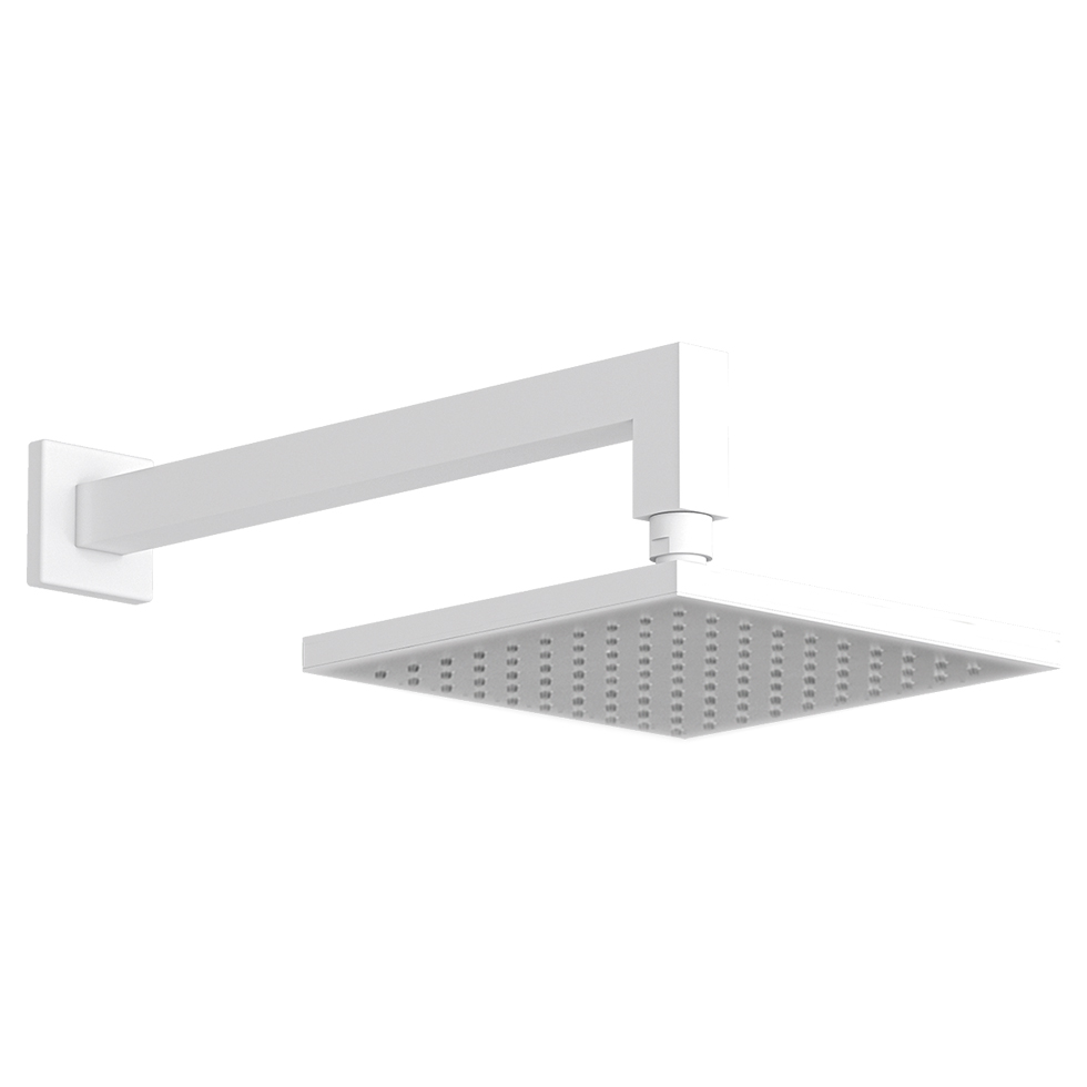 PROD_72122DET0_1 Βραχίονας τοίχου με κεφαλή ντους R50802+E044077 white matt