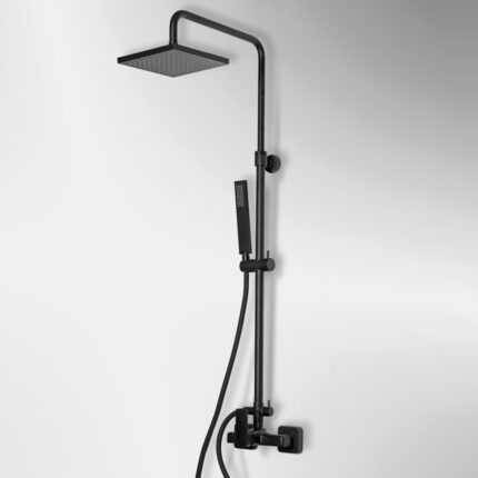 Μπαταρία ντους 2 εξόδων με κολώνα Quadra 144065 black matt