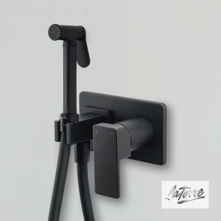 Μίκτης εντοιχισμού 2 οπών Flush mix 45211 black matt