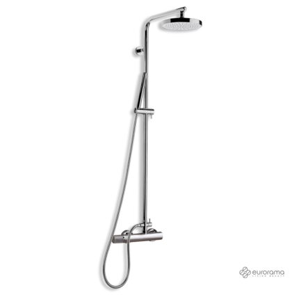 Μπαταρία ντους 2 εξόδων με κολώνα Eletta Tecno 167066 chrome