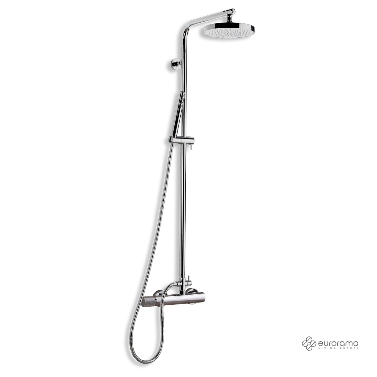 PROD_76753DET0_1 Μπαταρία ντους 2 εξόδων με κολώνα Eletta Tecno 167066 chrome