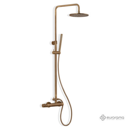 Μπαταρία ντους 2 εξόδων με κολώνα Eletta Chester 168065 bronze brushed