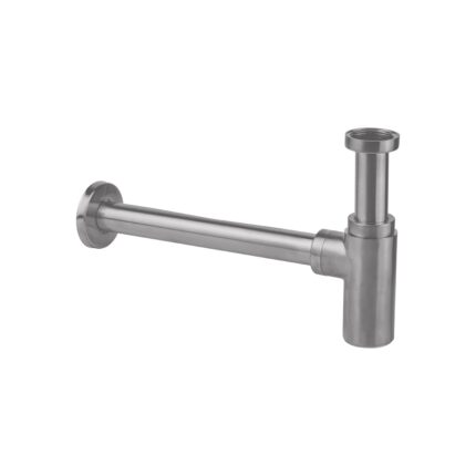 Σιφών νιπτήρος minimal, με αποσπώμενο πώμα για καθαρισμό N0262 inox brushed