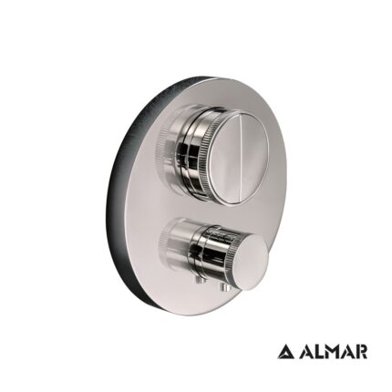 Θερμοστατικός μίκτης 2 εξόδων Thermo-core Push E176632 inox