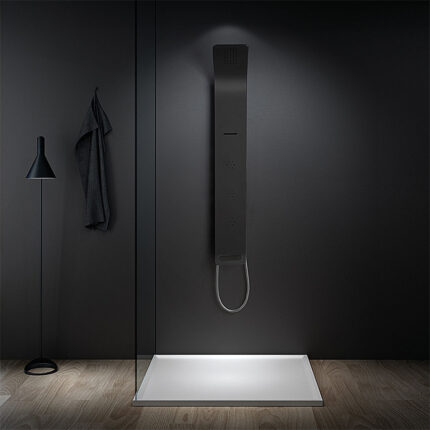 Στήλη ντους 4 εξόδων με υδρομασάζ Astrea black matt