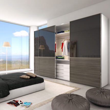 Σύστημα κρεμαστής πόρτας ντουλάπας με φρένο TERNO Star 80Kg