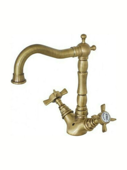 Μπαταρία Νιπτήρα Ψηλή Ρετρό Μπρονζέ 834-220