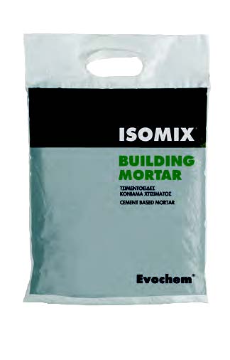 Ισχυρό κονίαμα τσιμεντοειδούς βάσης για χτίσιμο δομικών στοιχείων ISOMIX BUILDING MORTAR