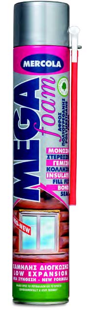 Αφρός πολυουρεθάνης χαμηλής διόγκωσης επαγγελματικών προδιαγραφών MEGAFOAM LOW EXPANSION