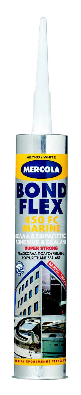 Πολυουρεθανική σφραγιστική & συγκολλητική μαστίχη θαλάσσης BONDFLEX 450 FC MARINE - λευκό-310ml