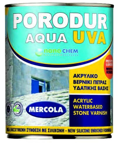 Προστατευτικό & διακοσμητικό υβριδικό διαφανές βερνίκι νερού πέτρινων επιφανειών - PU HYBRID PORODUR AQUA UVA