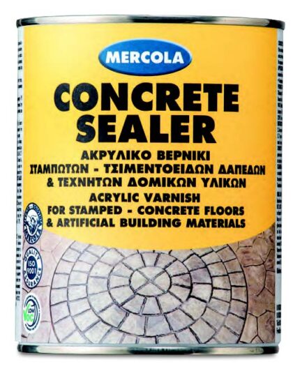 Διαφανές βερνίκι διαλύτου πατητής τσιμεντοκονίας και σταμπωτών τσιμεντοειδών δαπέδων CONCRETE SEALER