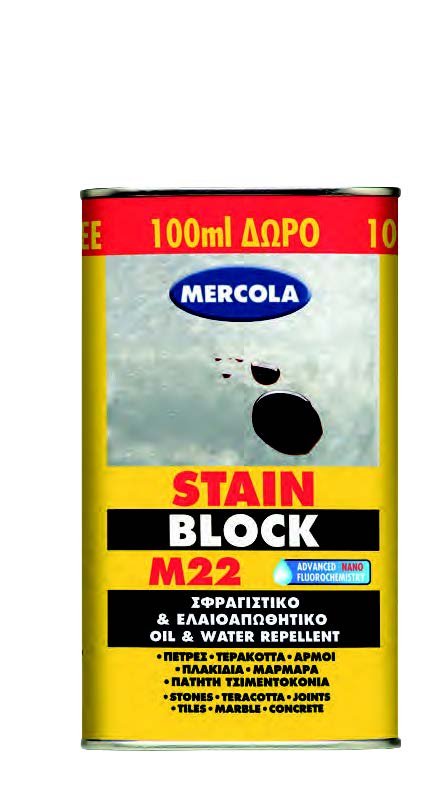 Διαφανές σιλικονούχο αδιαβροχοποιητικό & ελαιοαπωθητικό διαλύτου STAIN BLOCK M22