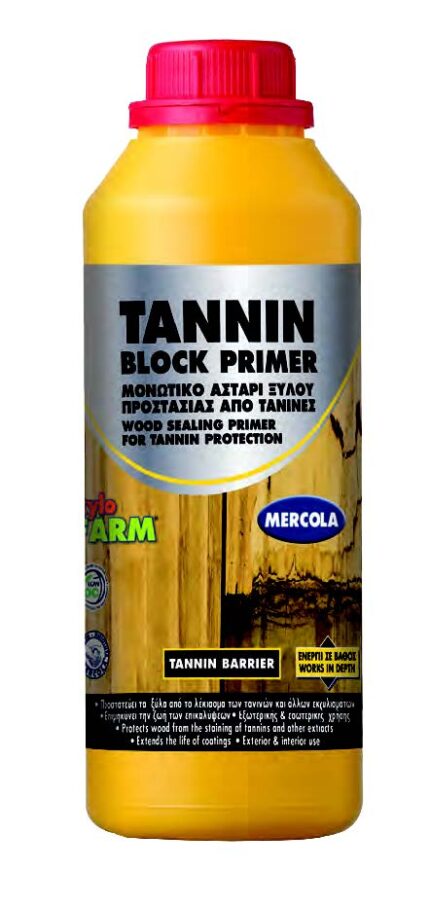 Πρωτοποριακό σφραγιστικό αστάρι τανινών ξύλου TANNIN BLOCK PRIMER