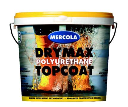 Επαλειπτική μονωτική επίστρωση ταρατσών αλειφατικής πολυουρεθάνης νερού, με εξαιρετική αντοχή στην υπεριώδη ακτινοβολία DRYMAX PU TOPCOAT UV AQUA