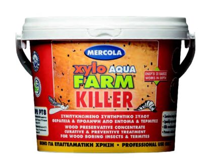 Συμπυκνωμένο συντηρητικό ξύλου μικρομοριακής τεχνολογίας, για την εξάλειψη των ξυλοφάγων εντόμων και τερμιτών XYLOFARM AQUA KILLER