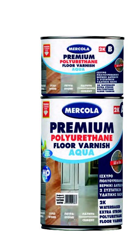 Πολυουρεθανικό – ακρυλικό βερνίκι δαπέδων 2 συστατικών υδατικής βάσης για ξύλο – τσιμέντο – πέτρα – μέταλλο PREMIUM FLOOR VARNISH AQUA