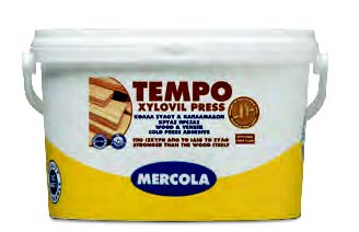 Κόλλα ξύλου και καπλαμάδων PVA κρυσταλλιζέ D2 TEMPO XYLOVIL PRESS