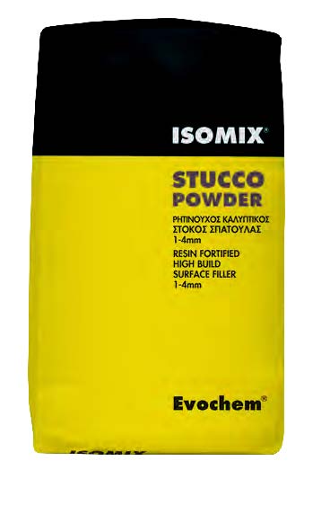 Λευκός καλυπτικός ακρυλικός στόκος για εξομάλυνση ατελειών και προετοιμασία επιφανειών πριν από το βάψιμο. ISOMIX STUCCO POWDER