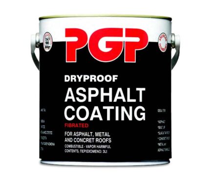Μονωτικό υλικό με βάση την ασφαλτόπισσα ενισχυμένο με ίνες πετροβάμβακα με θερμομονωτικές ιδιότητες PGP DRYPROOF ASPHALT COATING