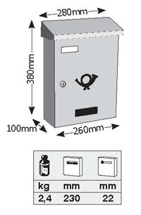 Γραμματοκιβώτιο ΒΕΡΟΛΙΝΟ (ΑΝΟΞΕΙΔΟΤΟ)