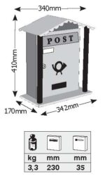 Γραμματοκιβώτιο ΜΟΝΑΚΟ (ΛΕΥΚΟ)