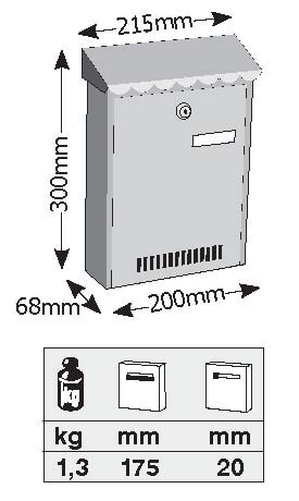 Γραμματοκιβώτιο ΠΑΡΙΣΙ (ΛΕΥΚΟ)
