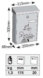 Γραμματοκιβώτιο ΝΤΕΚΟΡ (ΛΕΥΚΟ)