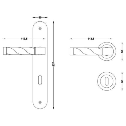 Πόμολο πόρτας 3058