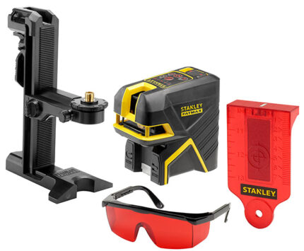 Αλφάδι laser με κόκκινη δέσμη 5 σημείων & σταυρού